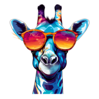 ai generato freddo giraffa design per t camicia png