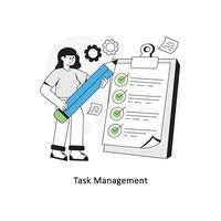 Task Management Flat Style Design Vector illustration. Stock illustration