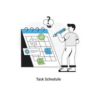 Task Schedule Flat Style Design Vector illustration. Stock illustration