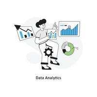 Data Analytics  Flat Style Design Vector illustration. Stock illustration