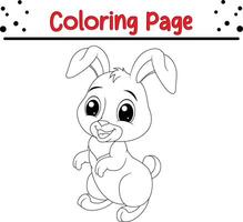 Cute animal coloring page for kids vector