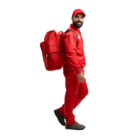 AI generated Delivery Courier Doing a Pose Ready to Work png