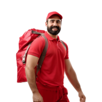 AI generated Muscular Deliveryman Ready to Delver Package png