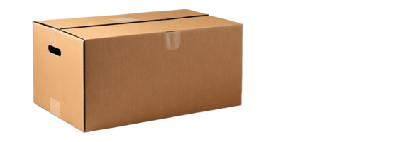 AI generated cardboard box isolated transparent background PNG