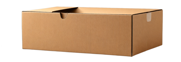 AI generated cardboard box isolated transparent background PNG