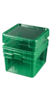 ai generado verde el plastico caja aislado transparente antecedentes png