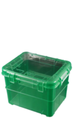 ai gerado verde plástico caixa isolado transparente fundo png