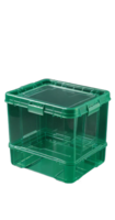 AI generated green plastic box isolated transparent background PNG