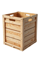 AI generated crate box isolated transparent background PNG