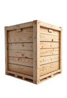 AI generated crate box isolated transparent background PNG