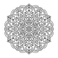 Mandala for  adult coloring book vector