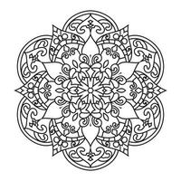 Mandala for  adult coloring book vector