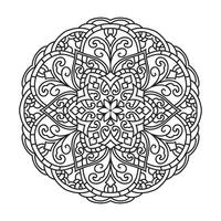 Mandala for  adult coloring book vector
