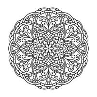 Mandala for  adult coloring book vector