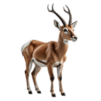 AI generated antelope isolated transparent background PNG. png