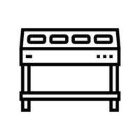 food warmer restaurant equipment line icon vector illustration