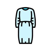 isolation gown ppe protective equipment color icon vector illustration