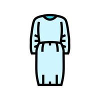 isolation gown ppe protective equipment color icon vector illustration