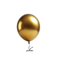 AI generated golden and black festival bloons isolated transparent png