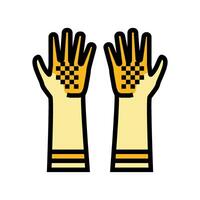 chemical resistant gloves color icon vector illustration