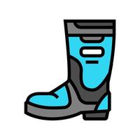 la seguridad Zapatos ppe protector equipo color icono vector ilustración