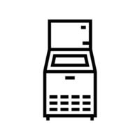 ice maker restaurant equipment line icon vector illustration