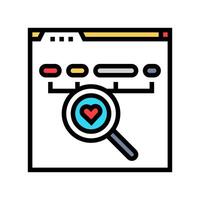 seo friendly url color icon vector illustration