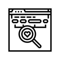 seo simpático url línea icono vector ilustración