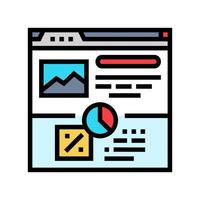 conversion rate seo color icon vector illustration