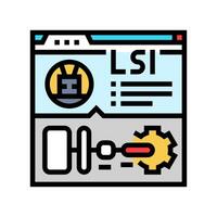 latente semántico indexación lsi seo color icono vector ilustración