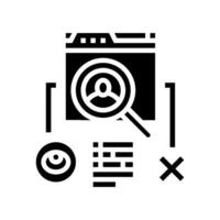 bounce rate seo glyph icon vector illustration