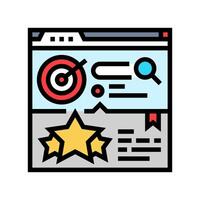 niche authority seo color icon vector illustration