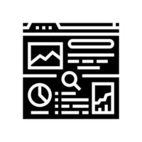 seo audit glyph icon vector illustration