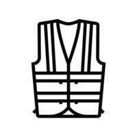 vest ppe protective equipment line icon vector illustration