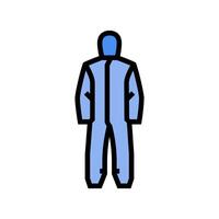 coveralls ppe protective equipment color icon vector illustration