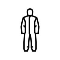 coveralls ppe protective equipment line icon vector illustration