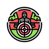 team badge game paintball color icon vector illustration
