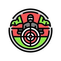 team badge game paintball color icon vector illustration