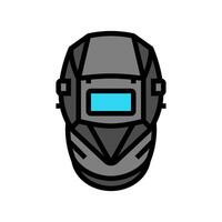 welding helmet ppe protective equipment color icon vector illustration