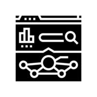 pagerank seo glyph icon vector illustration