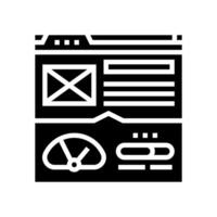 page speed seo glyph icon vector illustration