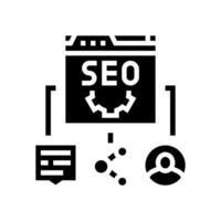 off page seo glyph icon vector illustration