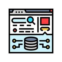 knowledge graph seo color icon vector illustration