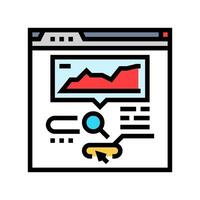 organic click through rate seo color icon vector illustration