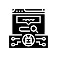 natural language processing nlp seo glyph icon vector illustration