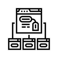 canonical tag seo line icon vector illustration