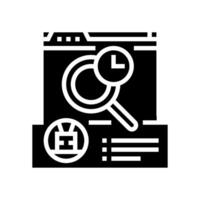 crawling budget seo glyph icon vector illustration