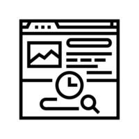 dwell time seo line icon vector illustration