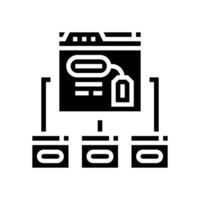 canonical tag seo glyph icon vector illustration