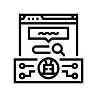 natural language processing nlp seo line icon vector illustration